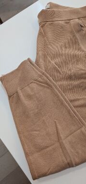Babaton Soft Knit Pants in Camel-Tan